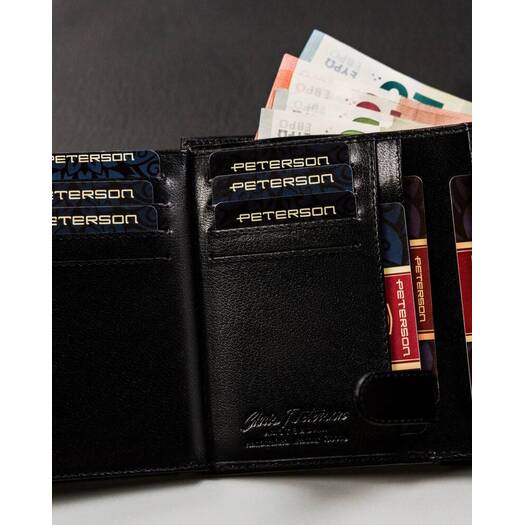 Leather wallet RFID PETERSON PTN 348Z-PR 2-1-1