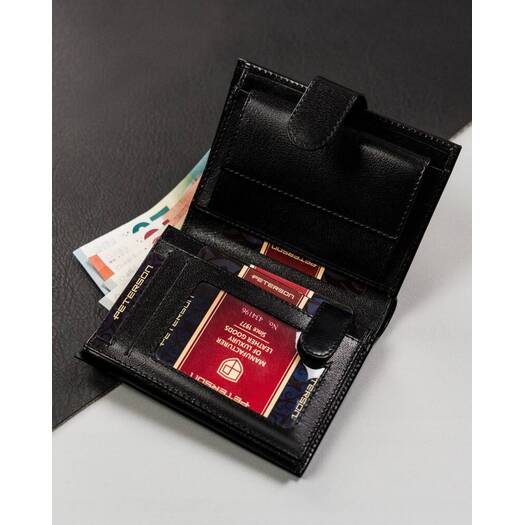 Leather wallet RFID PETERSON PTN 348Z-PR 2-1-1