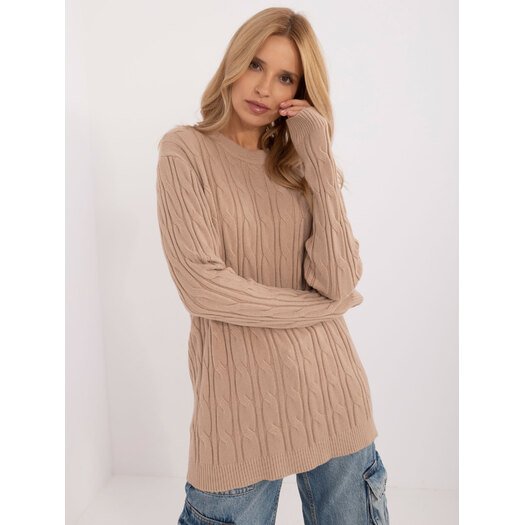 Sweter-AT-SW-2343.88-camelowy