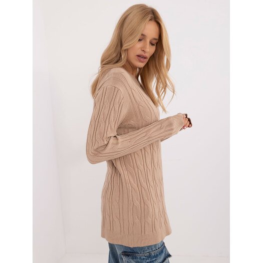 Sweter-AT-SW-2343.88-camelowy