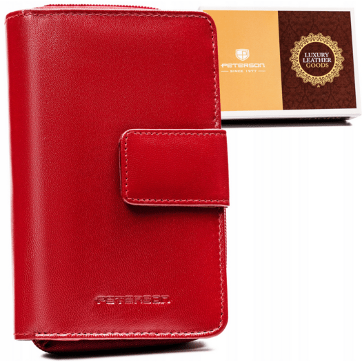 Leather wallet RFID PETERSON PTN RD-48-GCL