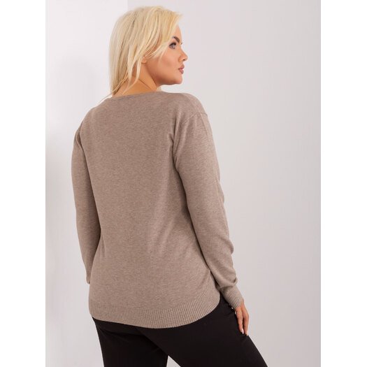 Sweter-PM-SW-PM-3897.06P-ciemny bezowy