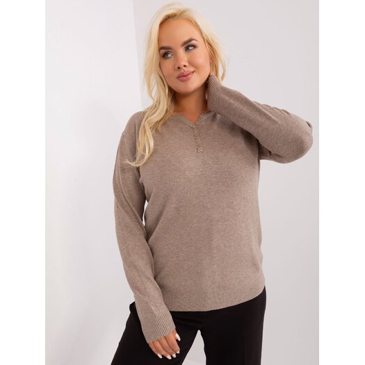 Sweter-PM-SW-PM-3897.06P-ciemny bezowy