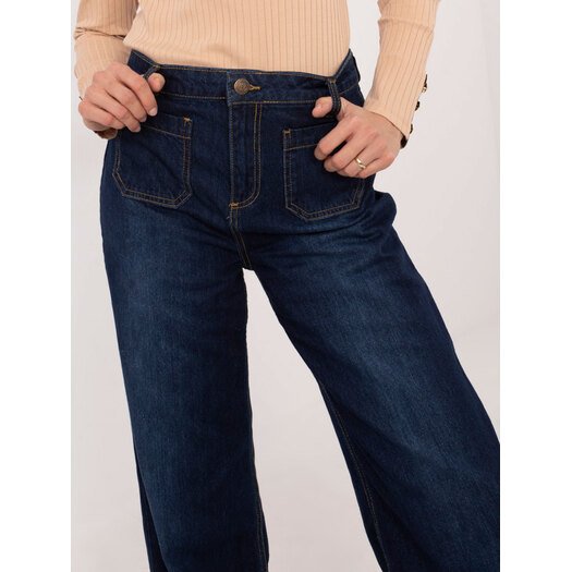 Spodnie jeans-D80016BD62456D283-granatowy