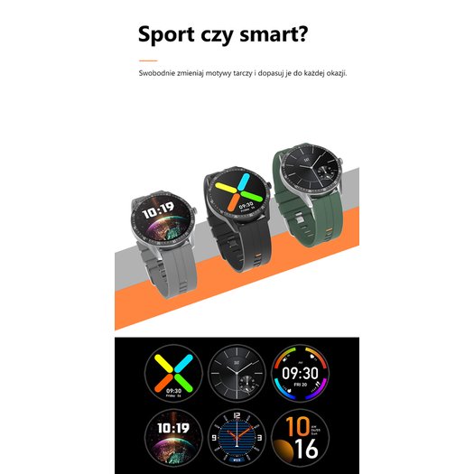 Išmanusis laikrodis  SMARTWATCH G. Rossi SW018-4 juodas/raudona (zg335d) 