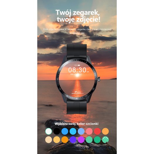 Išmanusis laikrodis  SMARTWATCH G. Rossi SW018-4 juodas/raudona (zg335d) 