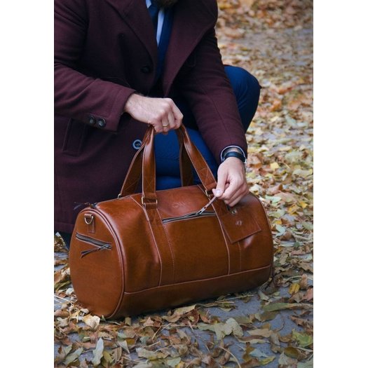 GENUINE LEATHER MEN S WEEKEND BAG SL19 BRANDON VINTAGE BROWN