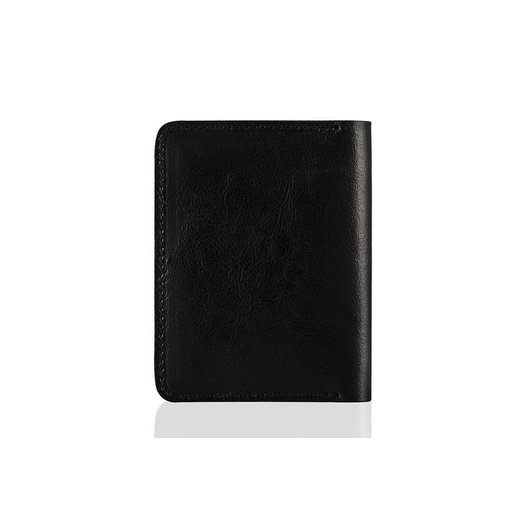 Slim leather men's wallet SOLIER SW10 SLIM BLACK