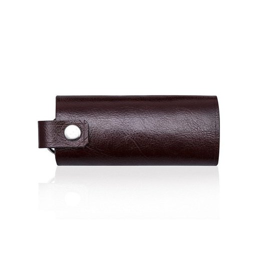 Leather men's key holder SOLIER SA11 BROWN/MAROON