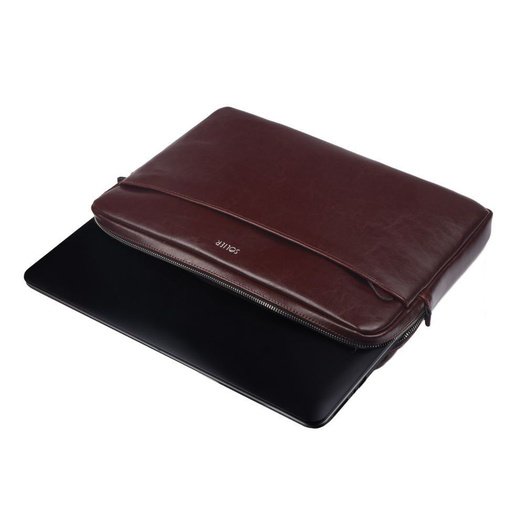 Genuine leather laptop case 15' Solier SA24A Burgundy