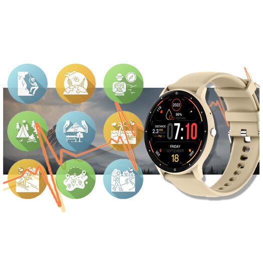 Išmanusis laikrodis unisex Rubicon RNCF16 - BLUETOOTH CALL, TRENING GOOGLE FIT (sr058a)