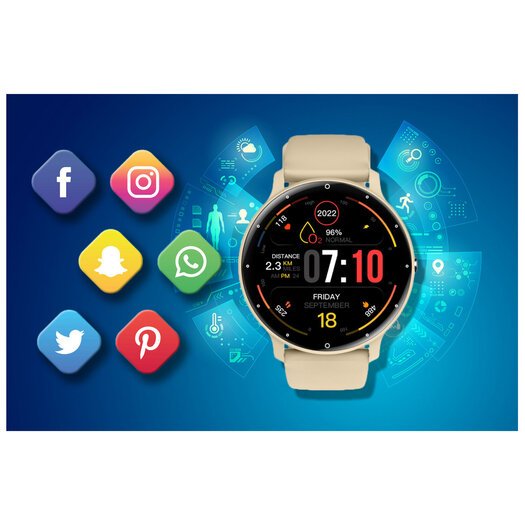 Išmanusis laikrodis unisex Rubicon RNCF16 - BLUETOOTH CALL, TRENING GOOGLE FIT (sr058a)