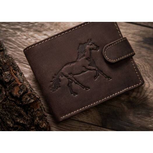 Leather wallet RFID ALWAYS WILD N992L-CHM HORSE