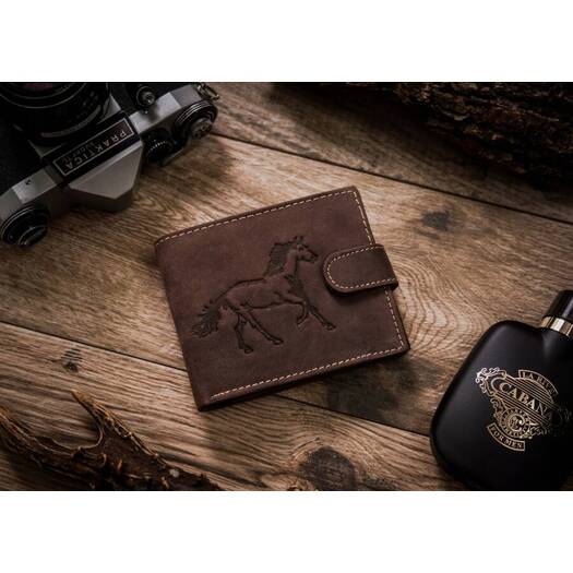 Leather wallet RFID ALWAYS WILD N992L-CHM HORSE