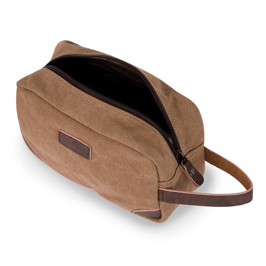 Men s canvas beauty bag SK05 light brown