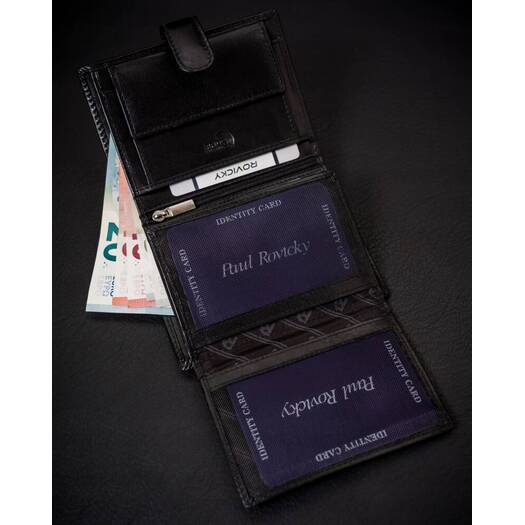 Leather wallet RFID ROVICKY RV-7680277-L-BCA