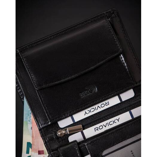 Leather wallet RFID ROVICKY RV-7680272-IL-BCA-44