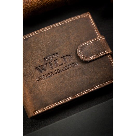 Leather wallet RFID ALWAYS WILD N992L-CHM-BL