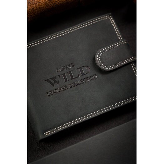 Leather wallet RFID ALWAYS WILD N992L-CHM-BL