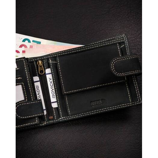 Leather wallet RFID ALWAYS WILD N992L-CHM-BL