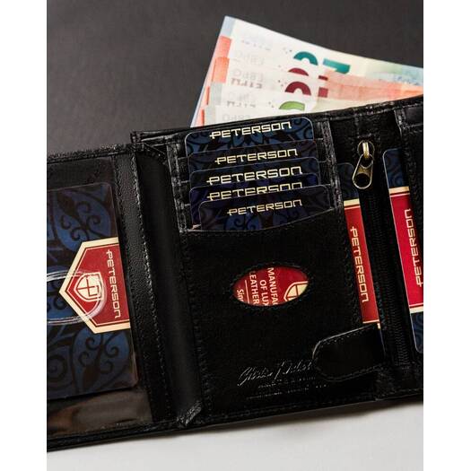 Leather wallet RFID PETERSON PTN 333.01