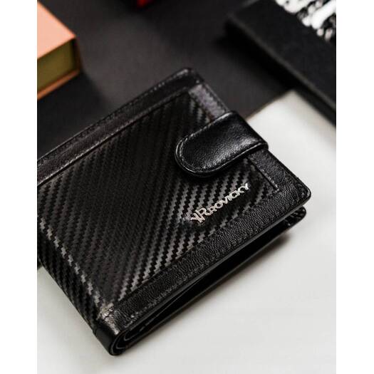 Leather wallet RFID ROVICKY R-24-06L-CF