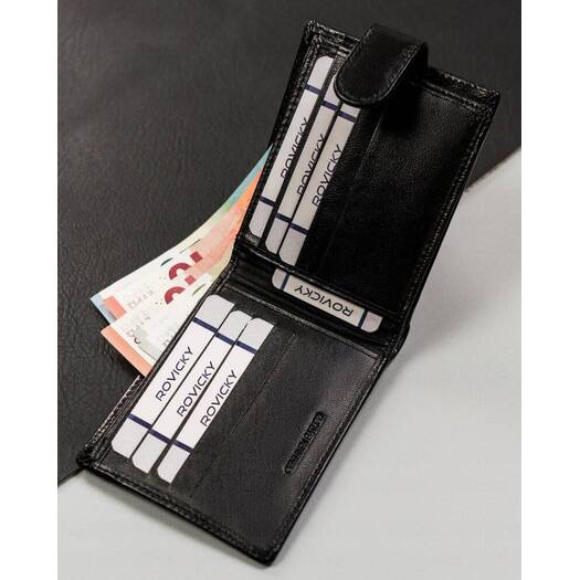 Leather wallet RFID ROVICKY R-24-06L-CF