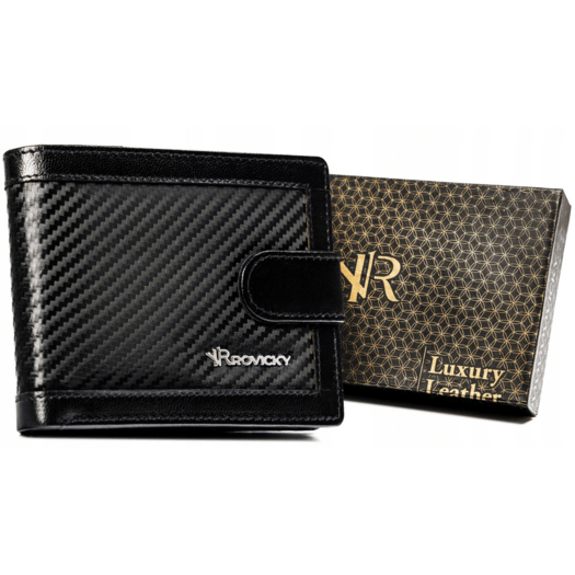 Leather wallet RFID ROVICKY R-24-06L-CF