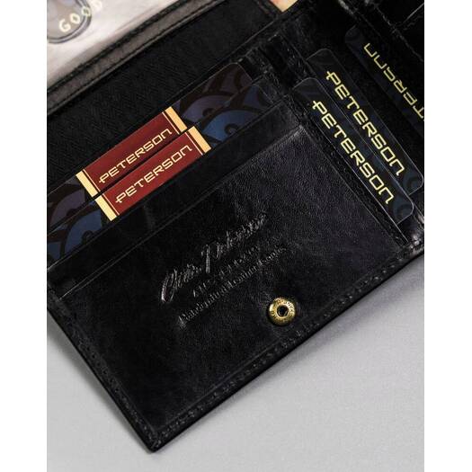 Leather wallet RFID PETERSON PTN 22301-VT-T