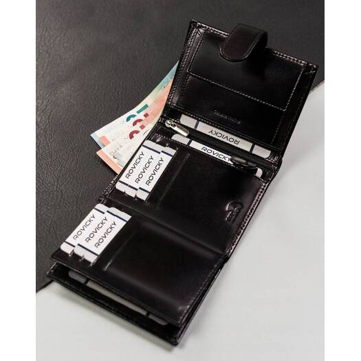 Leather wallet RFID ROVICKY RV-8191L-AAX