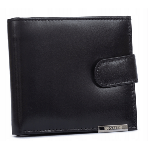 Leather wallet RFID RONALDO RM-01L-BCF-BP