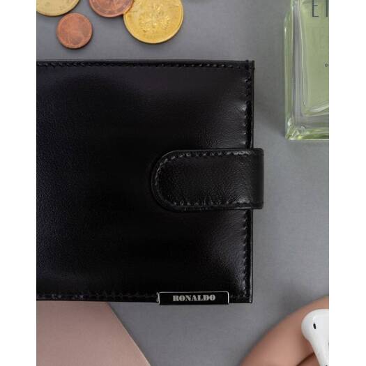 Leather wallet RFID RONALDO RM-01L-BCF-BP