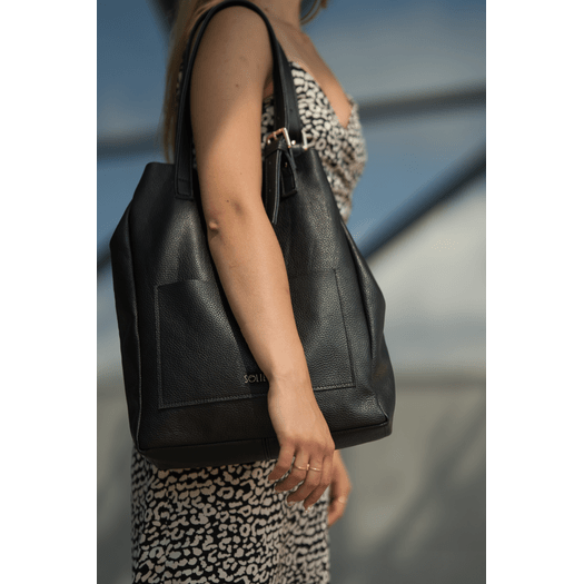 Genuine leather woman s laptop bag FL15 Positano dark grey