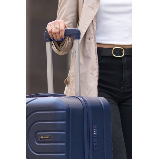 MEDIUM SUITCASE 22  STL945 ABS DARK GREY