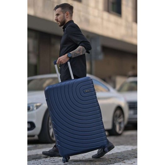 MEDIUM SUITCASE 22  STL945 ABS DARK GREY