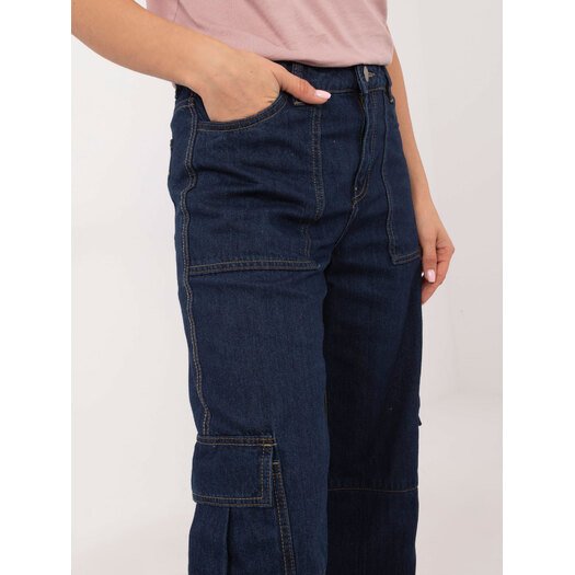 Spodnie jeans-D80016BD62458D282-granatowy