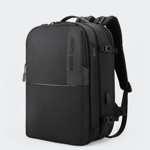 Arctic Hunter B00443 Smart Business Travel BackPack With Three Compartments And USB Charging Port - Black