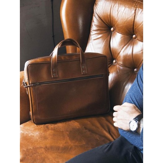 GENUINE LEATHER SHOULDER BAG SL05 NEWBRIDGE VINTAGE BROWN