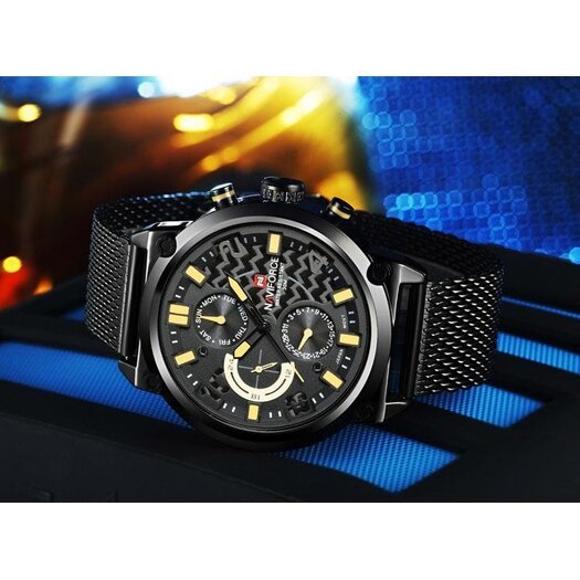 VYRIŠKAS LAIKRODIS NAVIFORCE HUSLER 2 (zn028c) - black/yellow