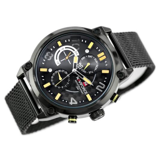 VYRIŠKAS LAIKRODIS NAVIFORCE HUSLER 2 (zn028c) - black/yellow