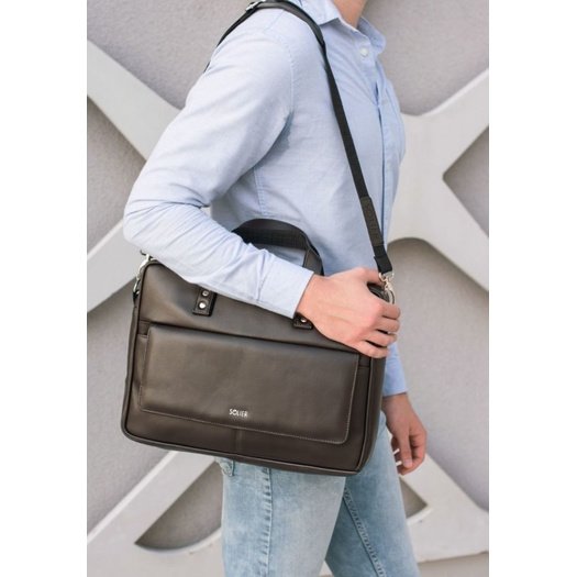 MEN\\\'S SHOULDER BAG SOLIER S32 WESTPORT DARK BROWN