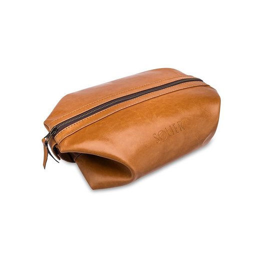 Elegant leather men's beauty bag SOLIER PERTH