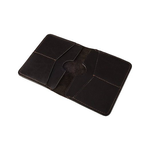 Slim leather men's wallet SOLIER SW10 SLIM DARK BROWN