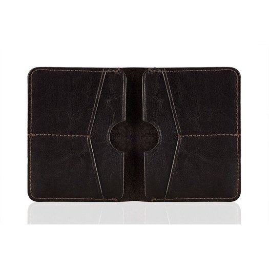 Slim leather men's wallet SOLIER SW10 SLIM DARK BROWN