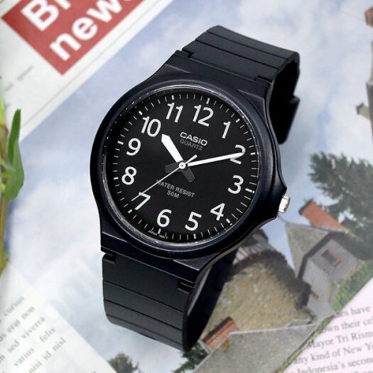 ZEGAREK MĘSKI CASIO MW-240-1B (zd166a) - KLASYKA