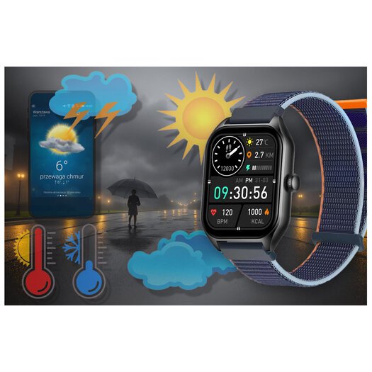 Išmanusis laikrodis UNISEX Rubicon RNCF03 - BLUETOOTH, ALWAYS ON DISPLAY (sr049a)