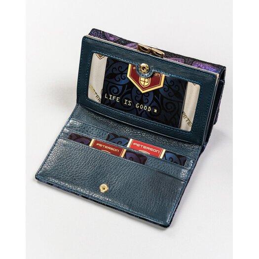 Leather wallet RFID PETERSON PTN 42108-ONBF