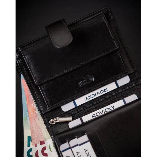 Leather wallet RFID ROVICKY RV-7680278-5-L-BCA-4