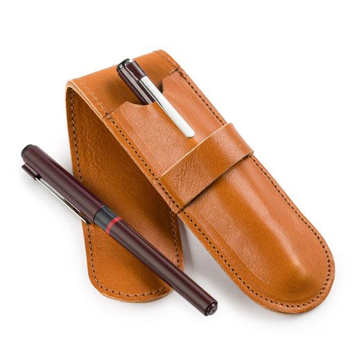 Leather men s pen case SA12 CAMEL