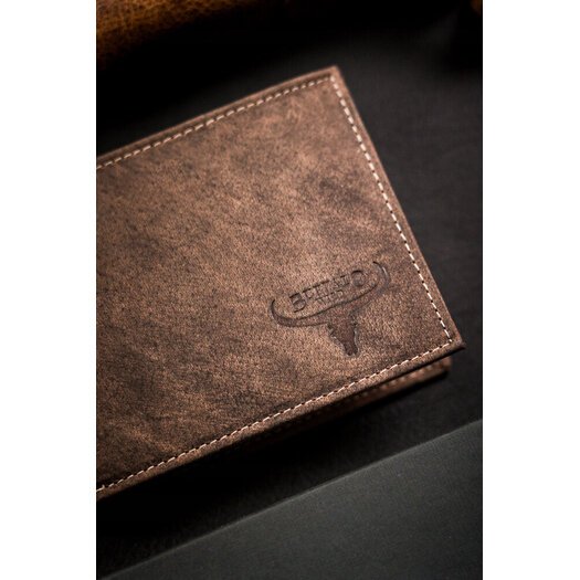 Leather wallet RFID BUFFALO WILD MR-02-BAW-BL